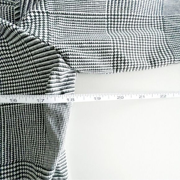 Tribal Tunic Blouse Houndstooth Soft Black White V-Neck Women's S Stretchy - Picture 7 of 8